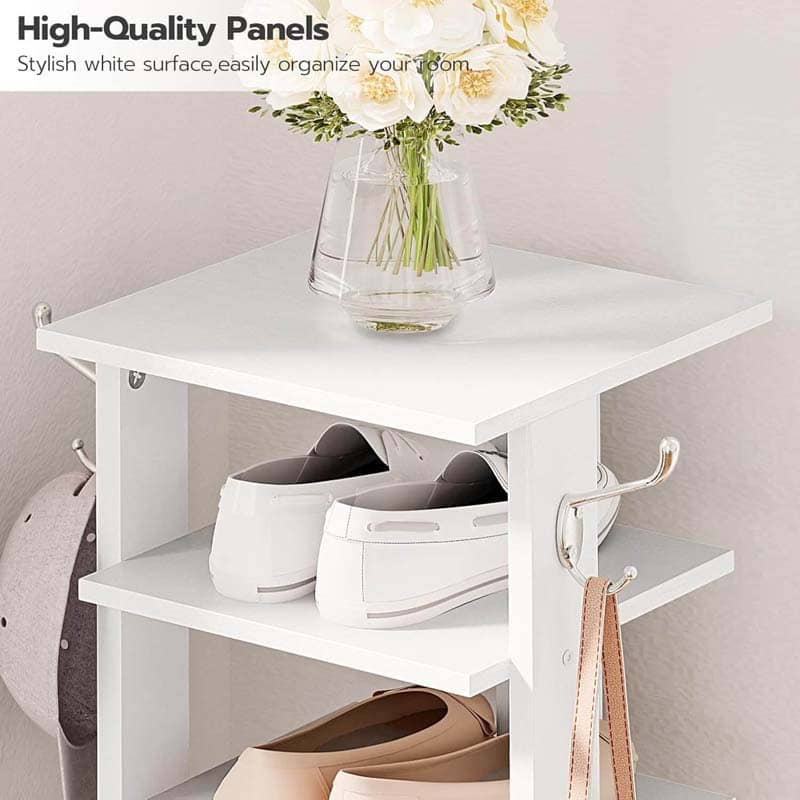 hoobro-shoe-racks-meuble-chaussures-8-niveaux-blanc-vertical image 4