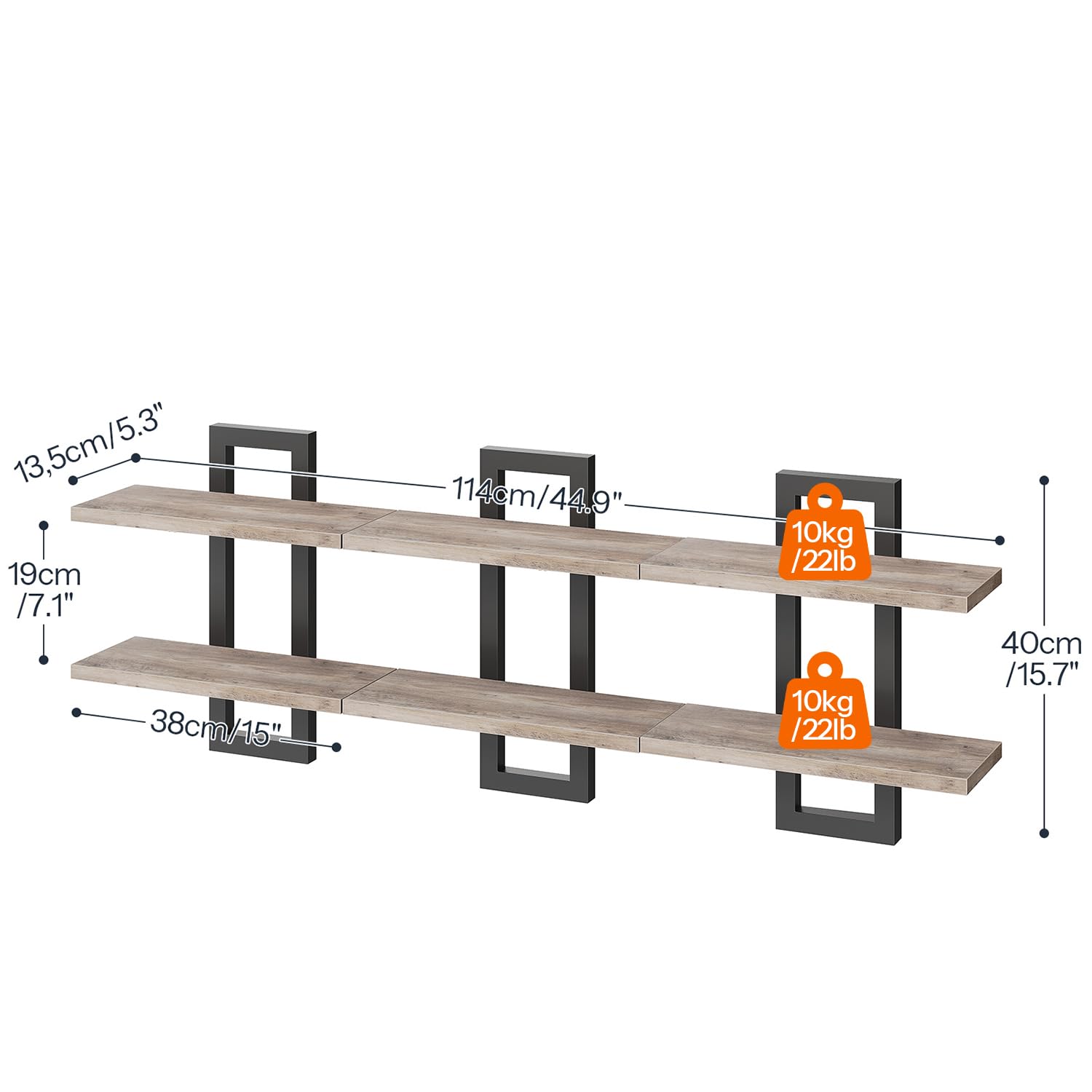 hoobro-storage-racks-tag-re-murale-15-pouces-greige-lot-3 image 2
