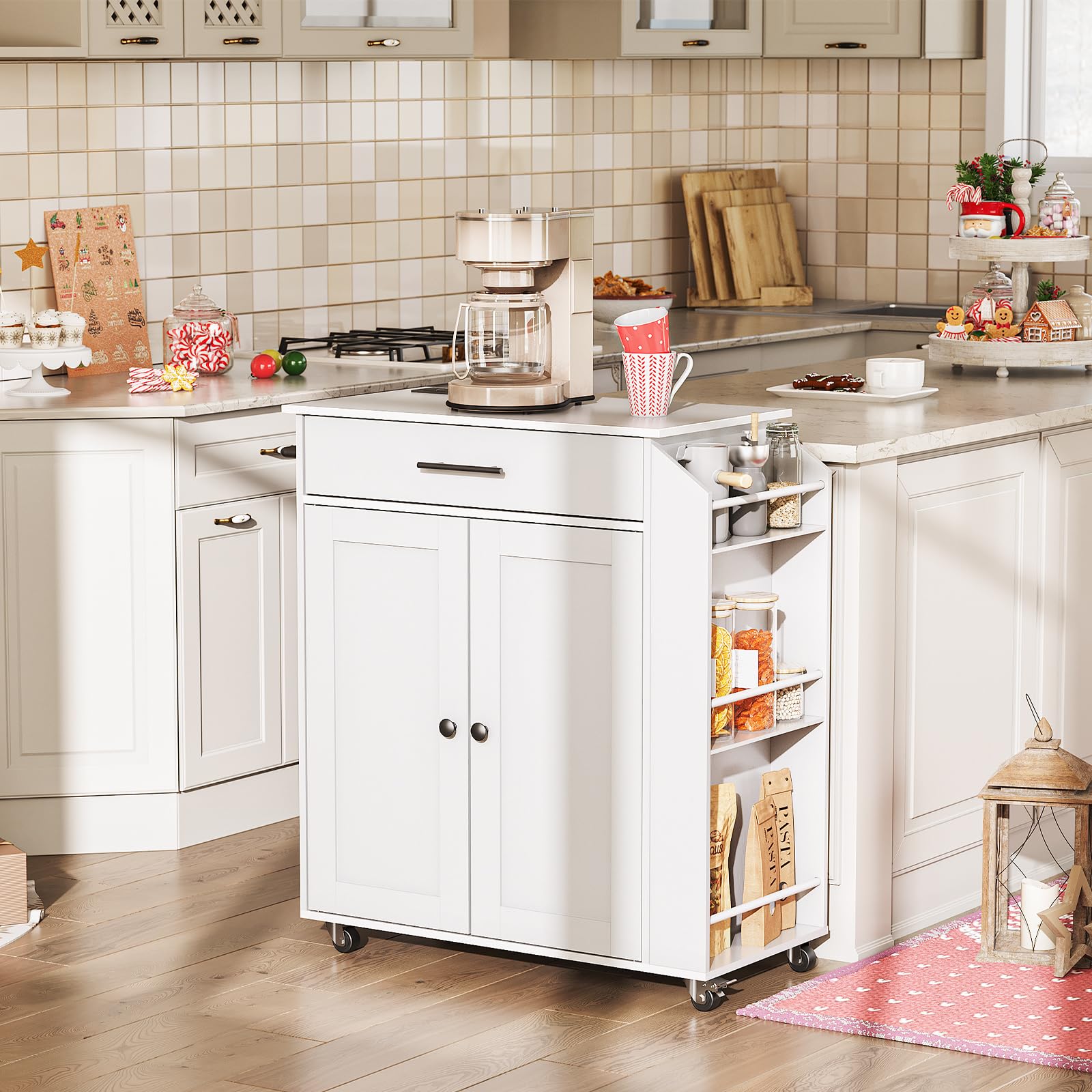 hoobro-wt82uzd01g1-lot-cuisine-blanc-roulettes-prises image 2