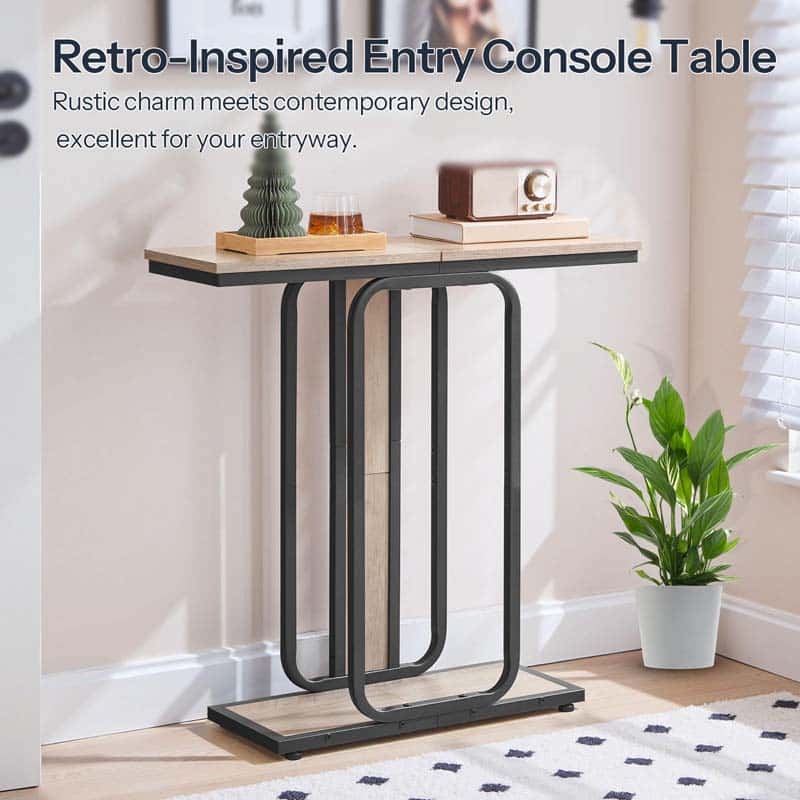 hoobro-console-table-console-entr-e-75-cm-greige-2-niveaux image 6