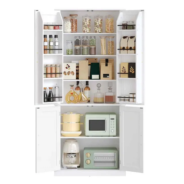 hoobro-kitchen-furniture-armoire-cuisine-blanche-177-cm-bois image 1