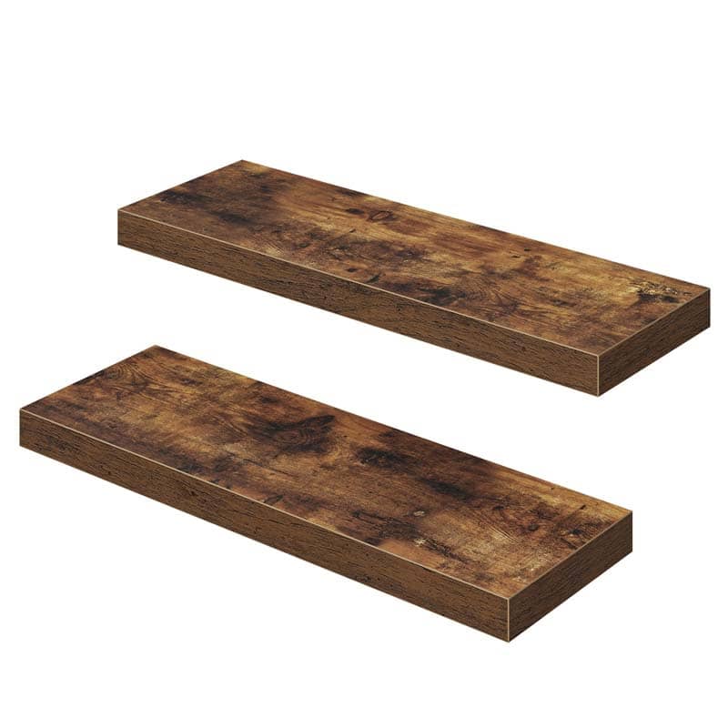 hoobro-storage-racks-tag-re-murale-marron-lot-de-2-flottante image 3