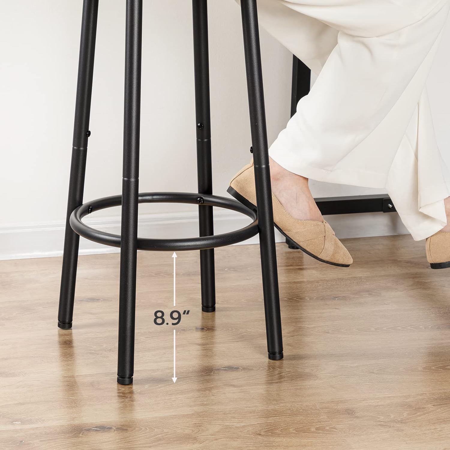 hoobro-tabourets-de-bar-ronds-marron-lot-de-2-avec-repose-pieds image 7