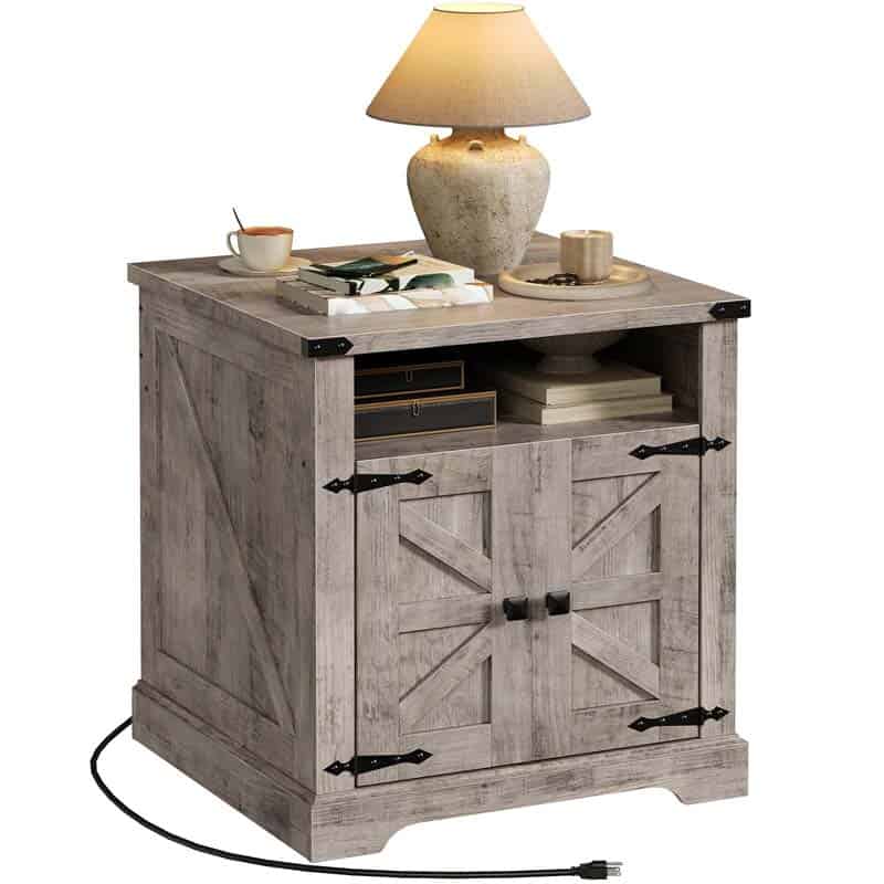 hoobro-nightstands-table-chevet-greige-60-cm-avec-prises image 1