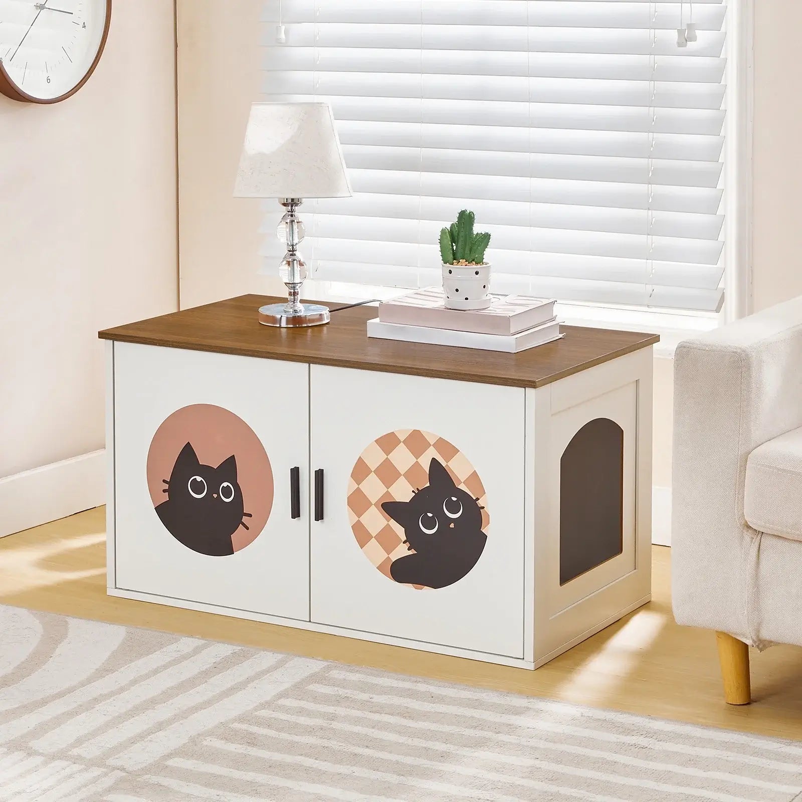hoobro-meuble-liti-re-chat-blanc-80-cm-entr-e-arche image 8