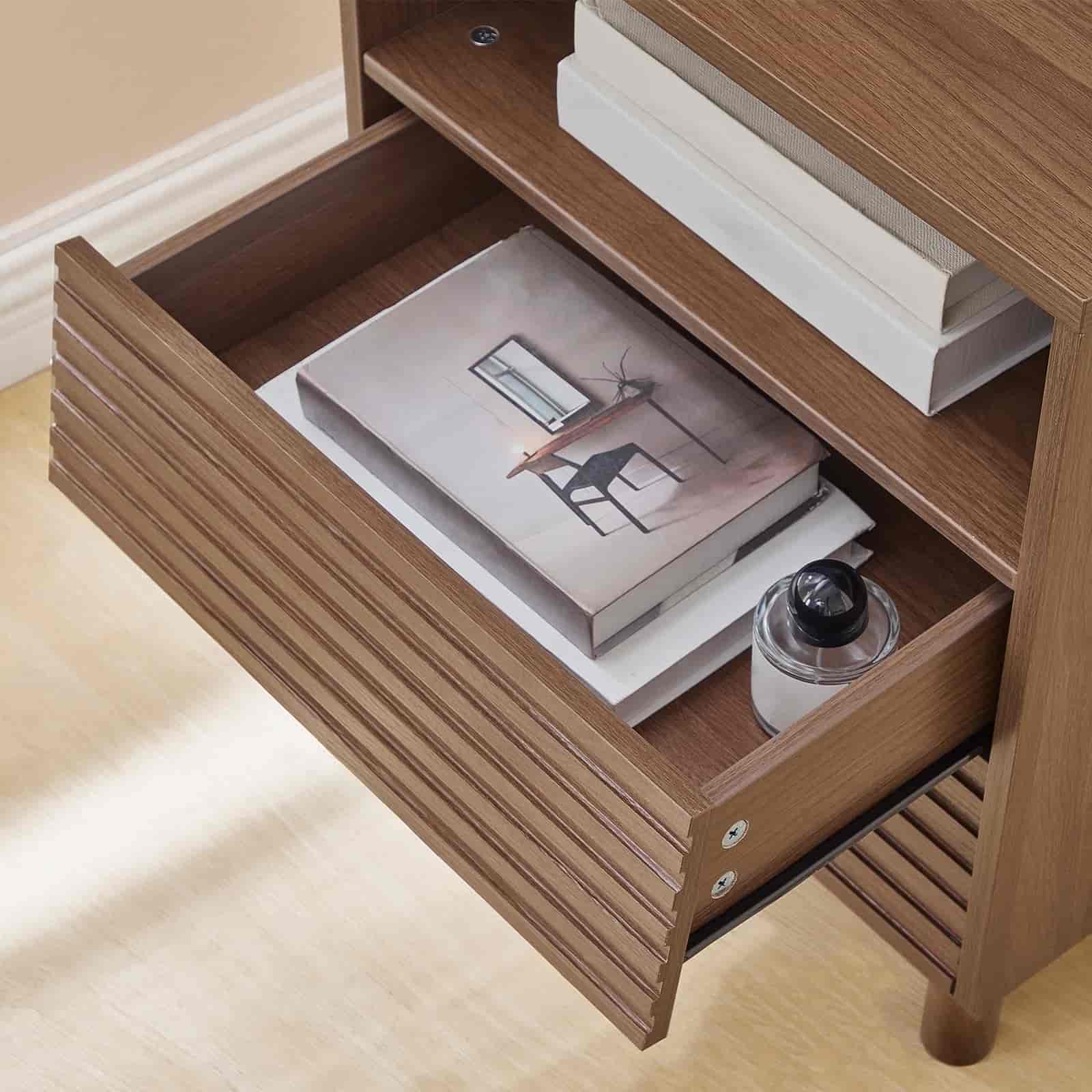 hoobro-nightstands-table-de-chevet-marron-2-tiroirs-chargeur image 7