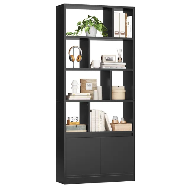 forabamb-biblioth-ques-biblioth-que-noire-4-niveaux-avec-portes image 1