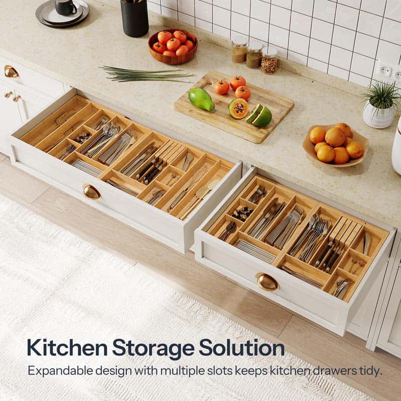 hoobro-range-couverts-bambou-extensible-16-cases-naturel image 5