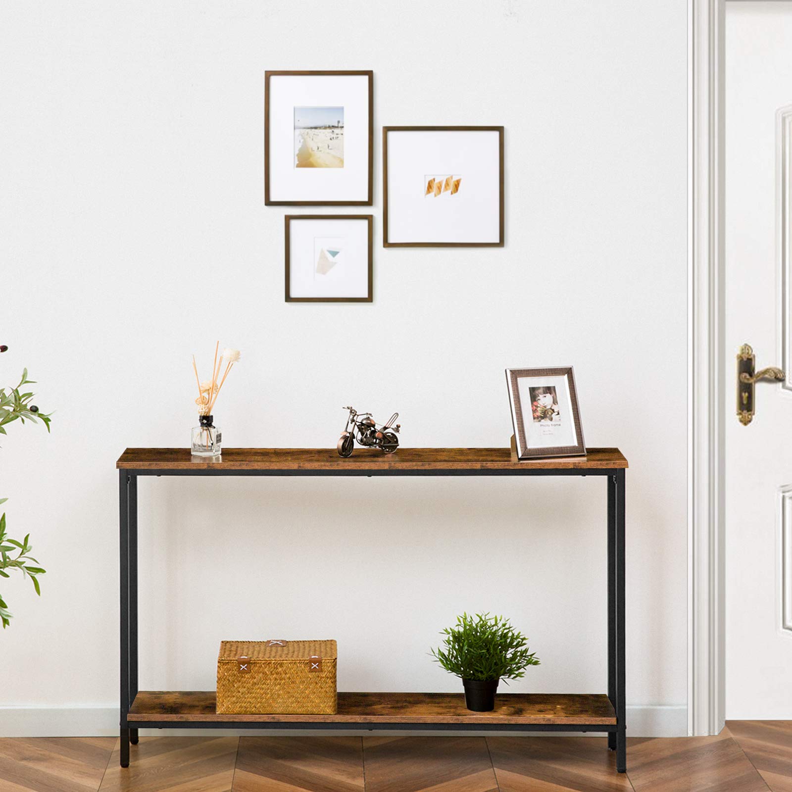 hoobro-console-table-console-troite-120-cm-marron-tag-res image 6