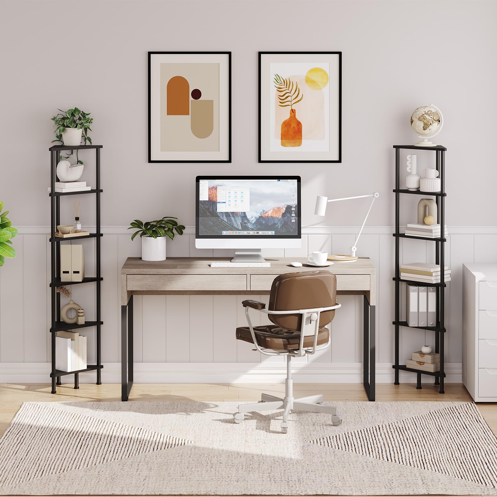hoobro-bookshelves-tag-re-d-angle-6-niveaux-noir-bk36cj01 image 8