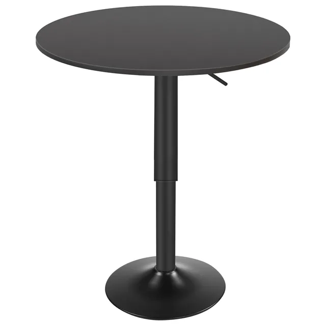 hoobro-beverage-counters-table-bar-ronde-noire-r-glable image 1