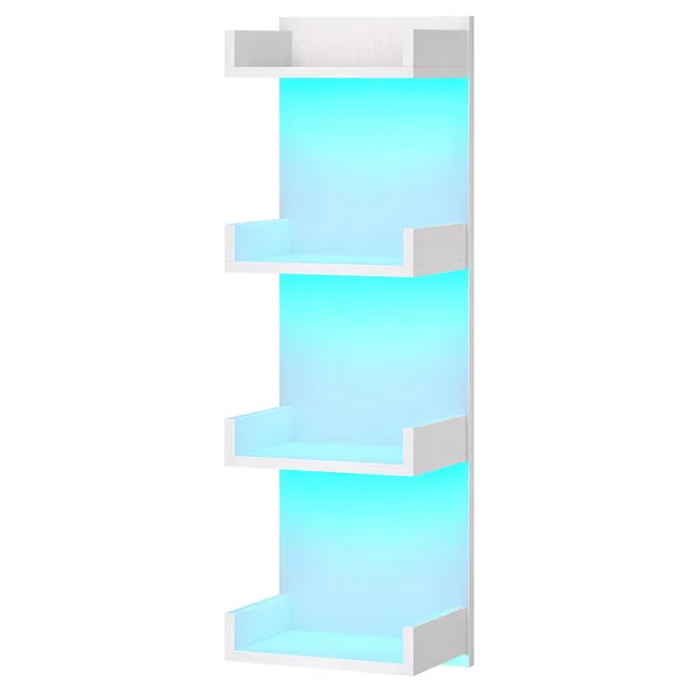 hoobro-storage-racks-tag-re-murale-blanche-led-rgb-4-niveaux image 1