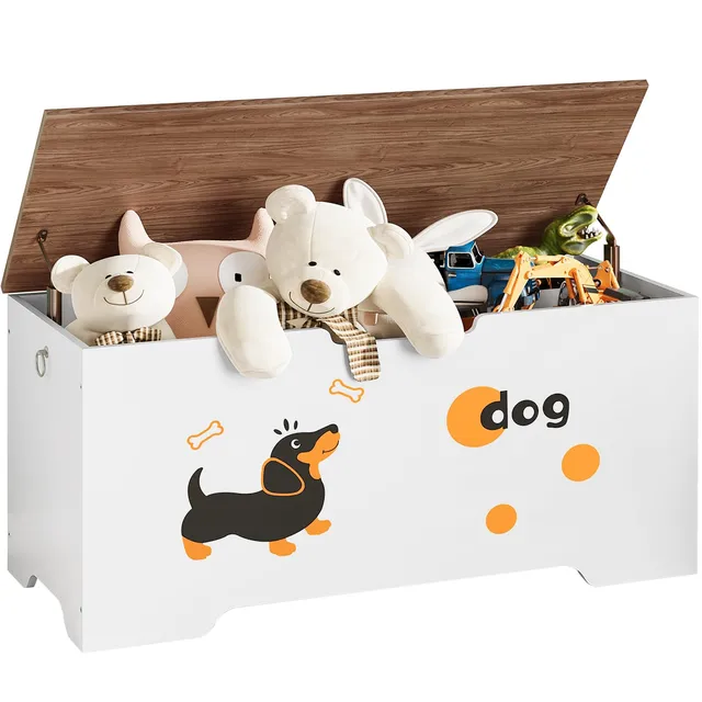 hoobro-storage-benches-banc-coffre-blanc-110-cm image 1
