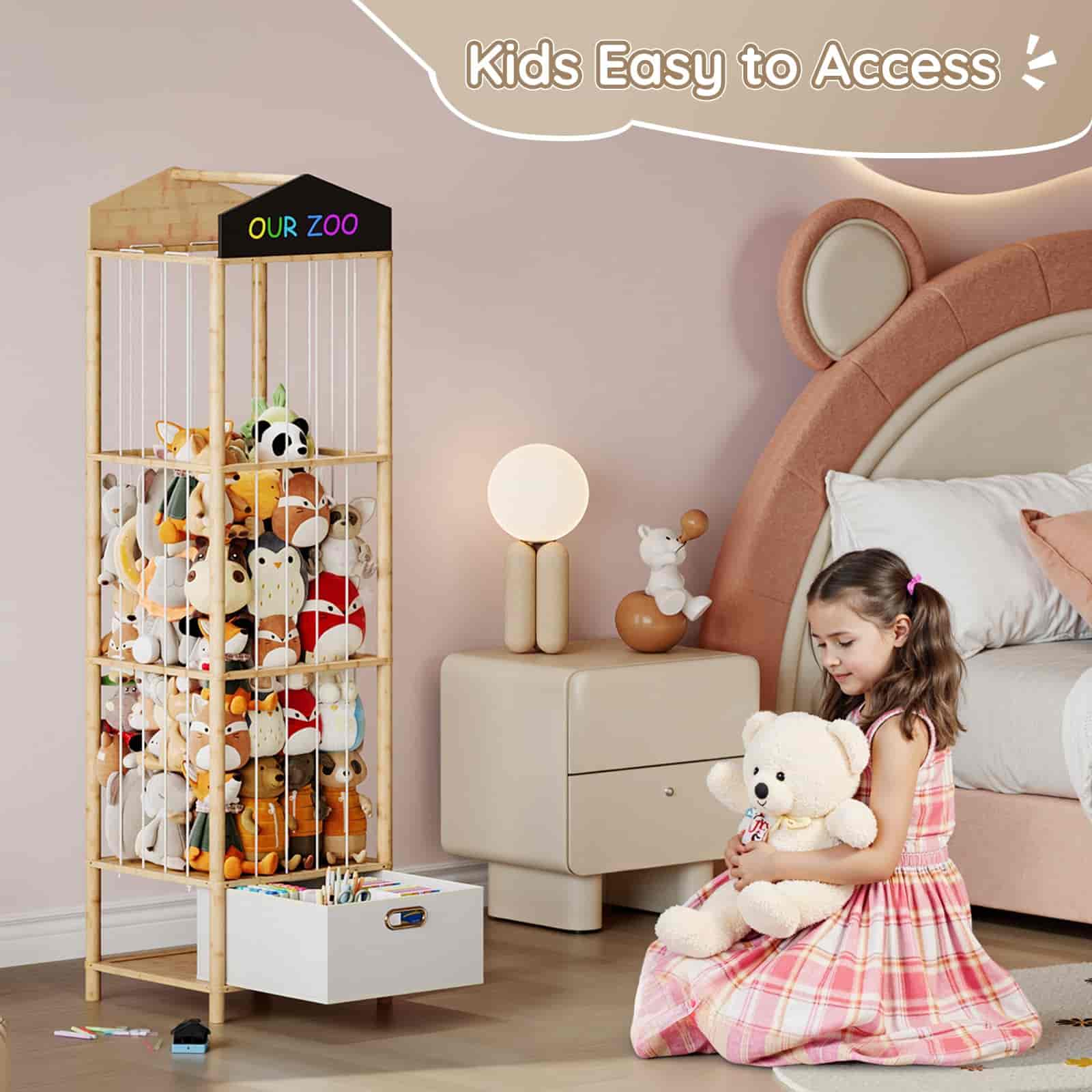hoobro-kid-s-furniture-rangement-peluches-bambou-naturel image 2
