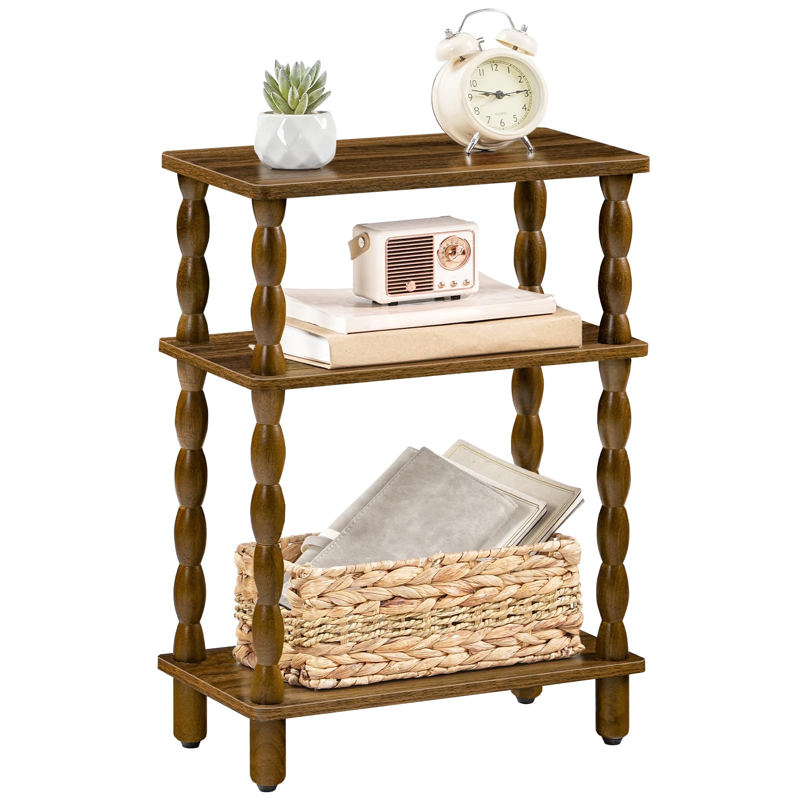 hoobro-wl462bz01-table-d-appoint-noyer-3-tag-res-pieds-bois image 1