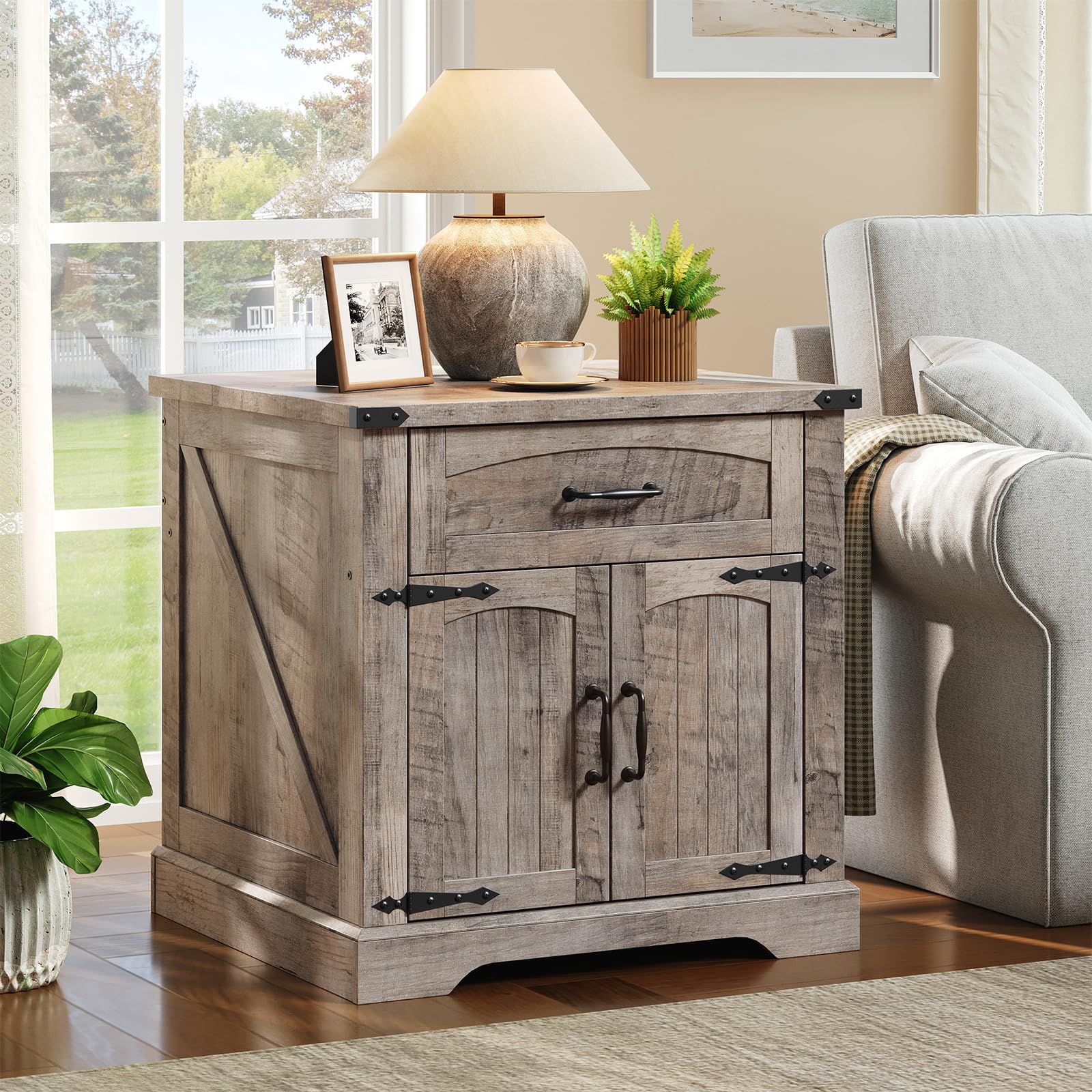 hoobro-bout-de-canap-gr-ge-prise-23-6-pouces-tiroir image 2