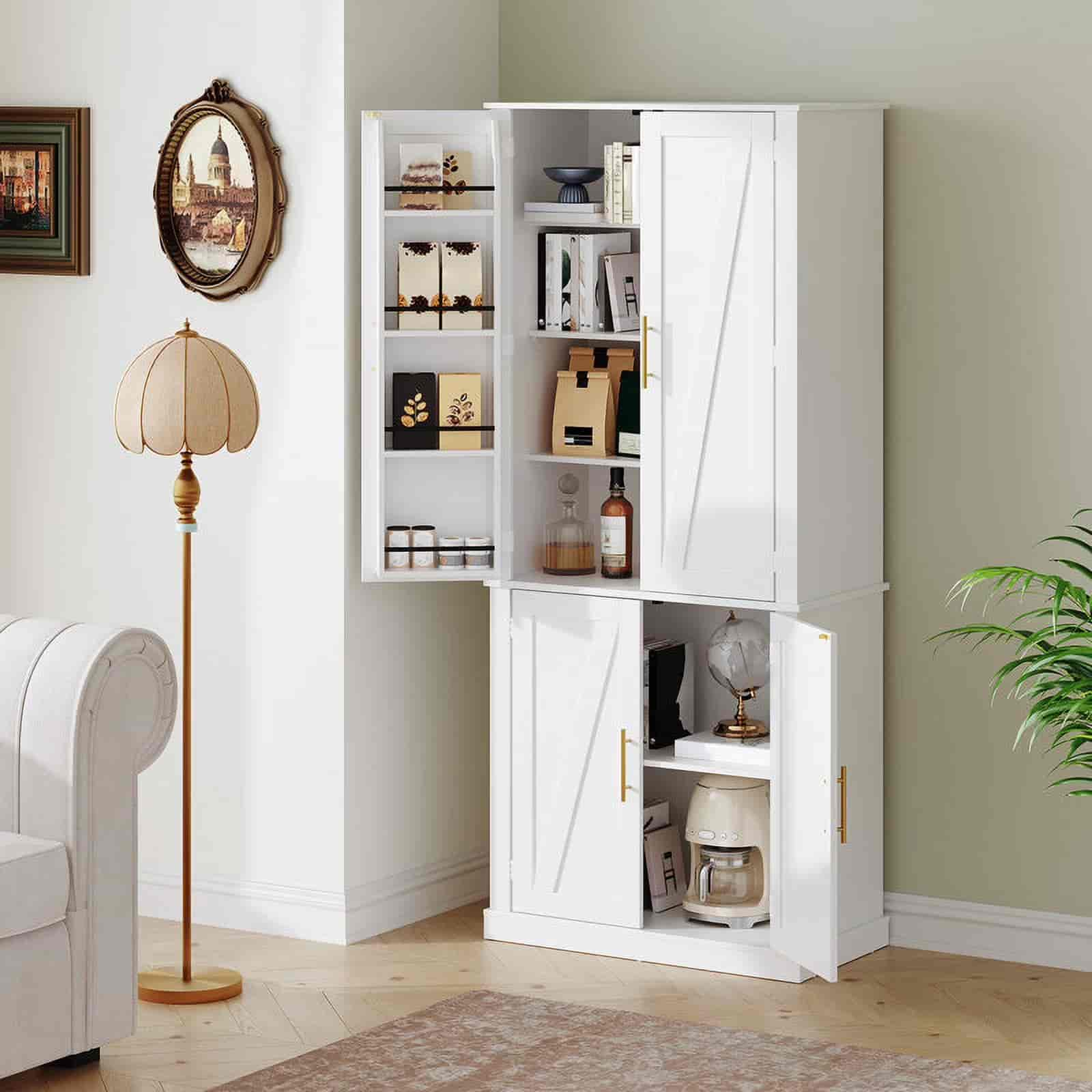 hoobro-kitchen-furniture-armoire-cuisine-blanche-177-cm-bois image 5