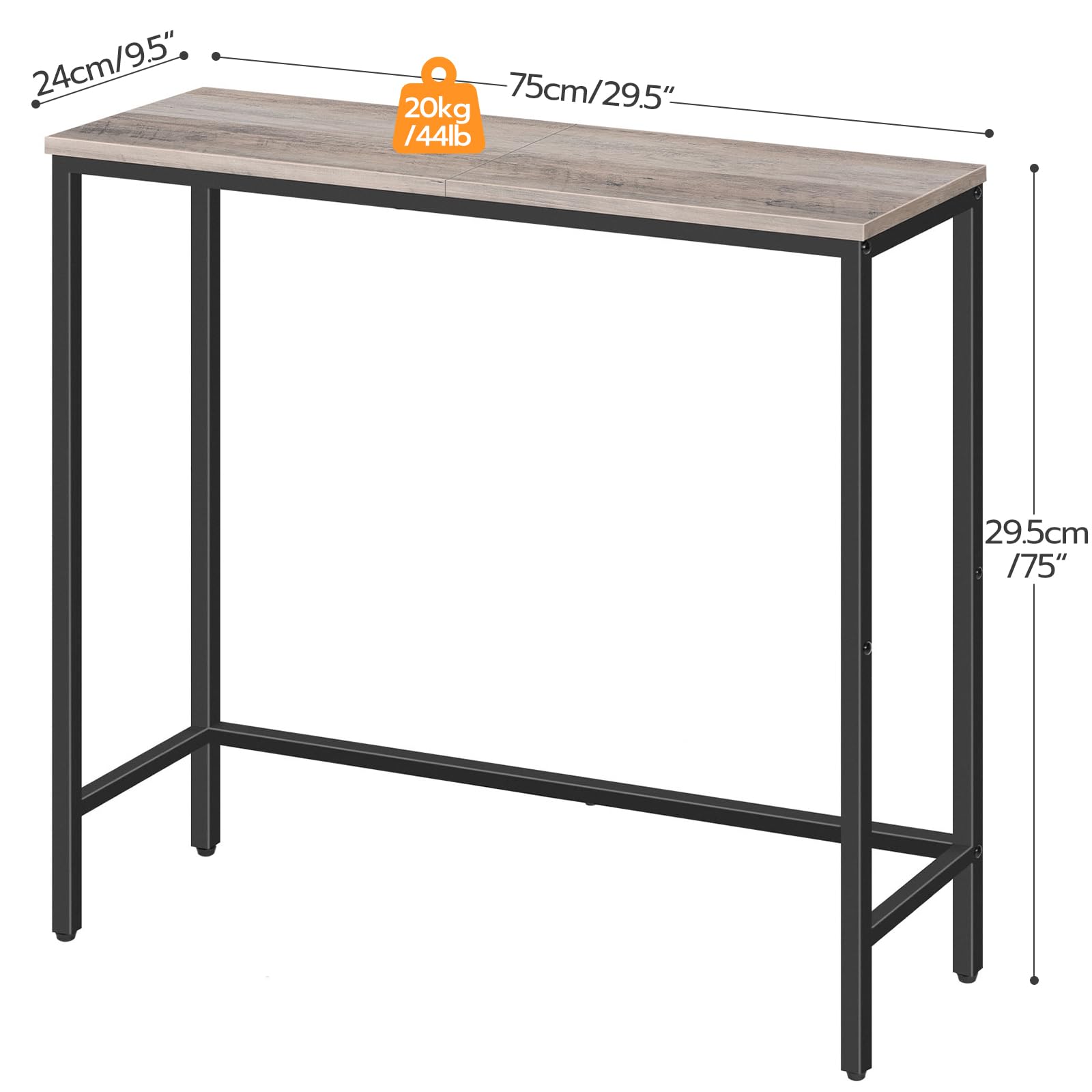 hoobro-console-entr-e-troite-75cm-greige-table-couloir image 4