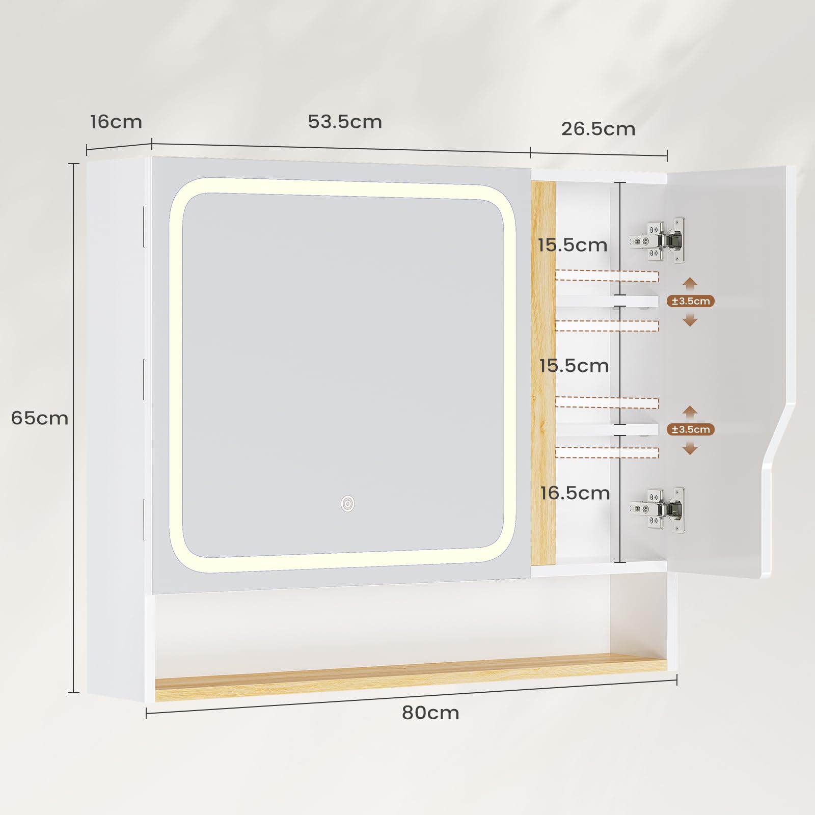 forabamb-armoires-murales-armoire-miroir-led-80-cm-blanc image 3