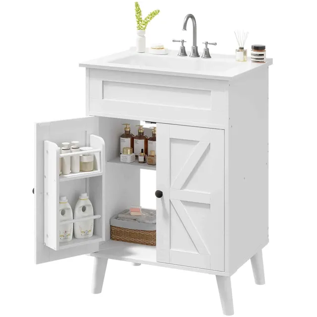 hoobro-bathroom-furniture-meuble-vasque-blanc-c-ramique-61-cm image 1
