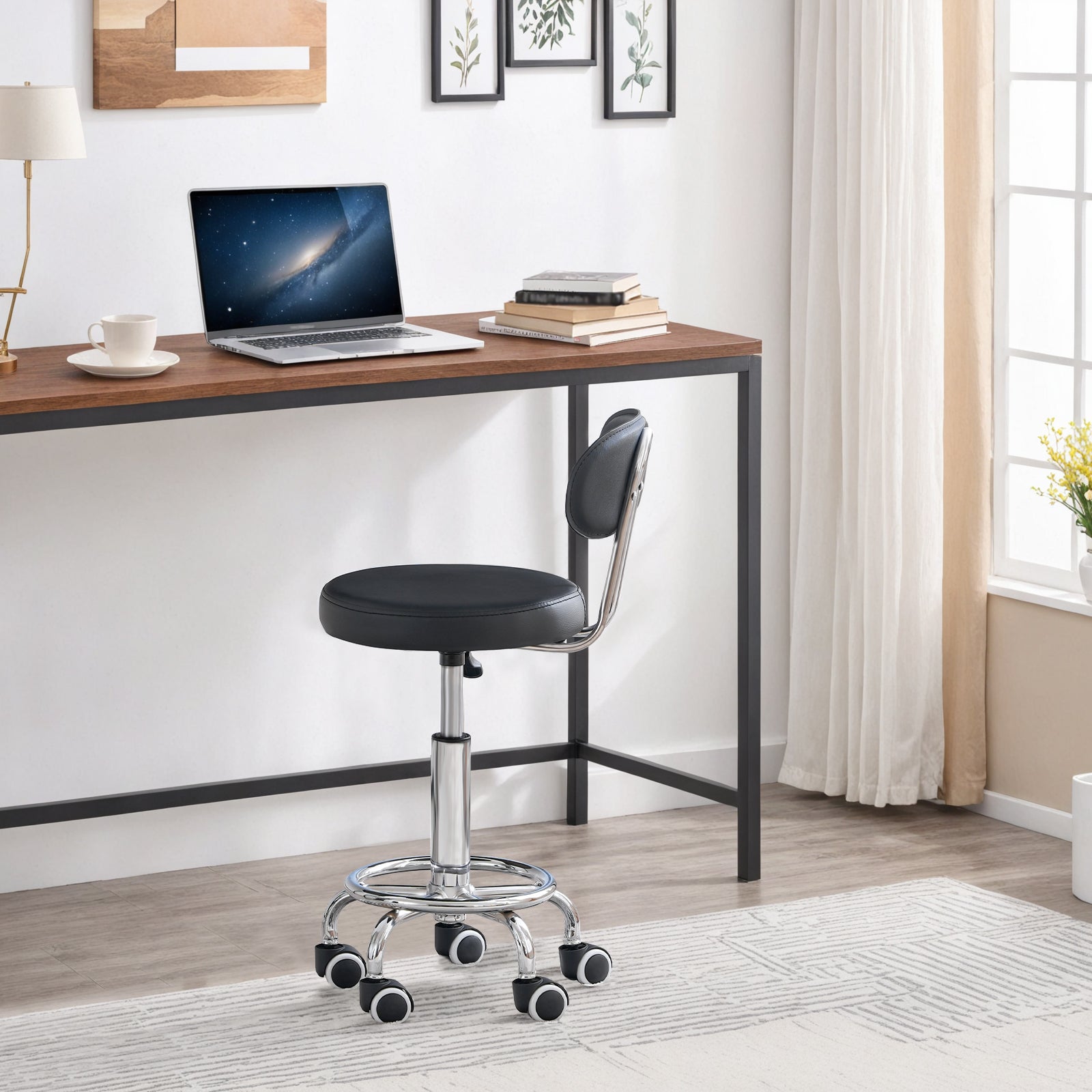 hoobro-chaise-de-bureau-pivotante-noire-hauteur-r-glable image 2