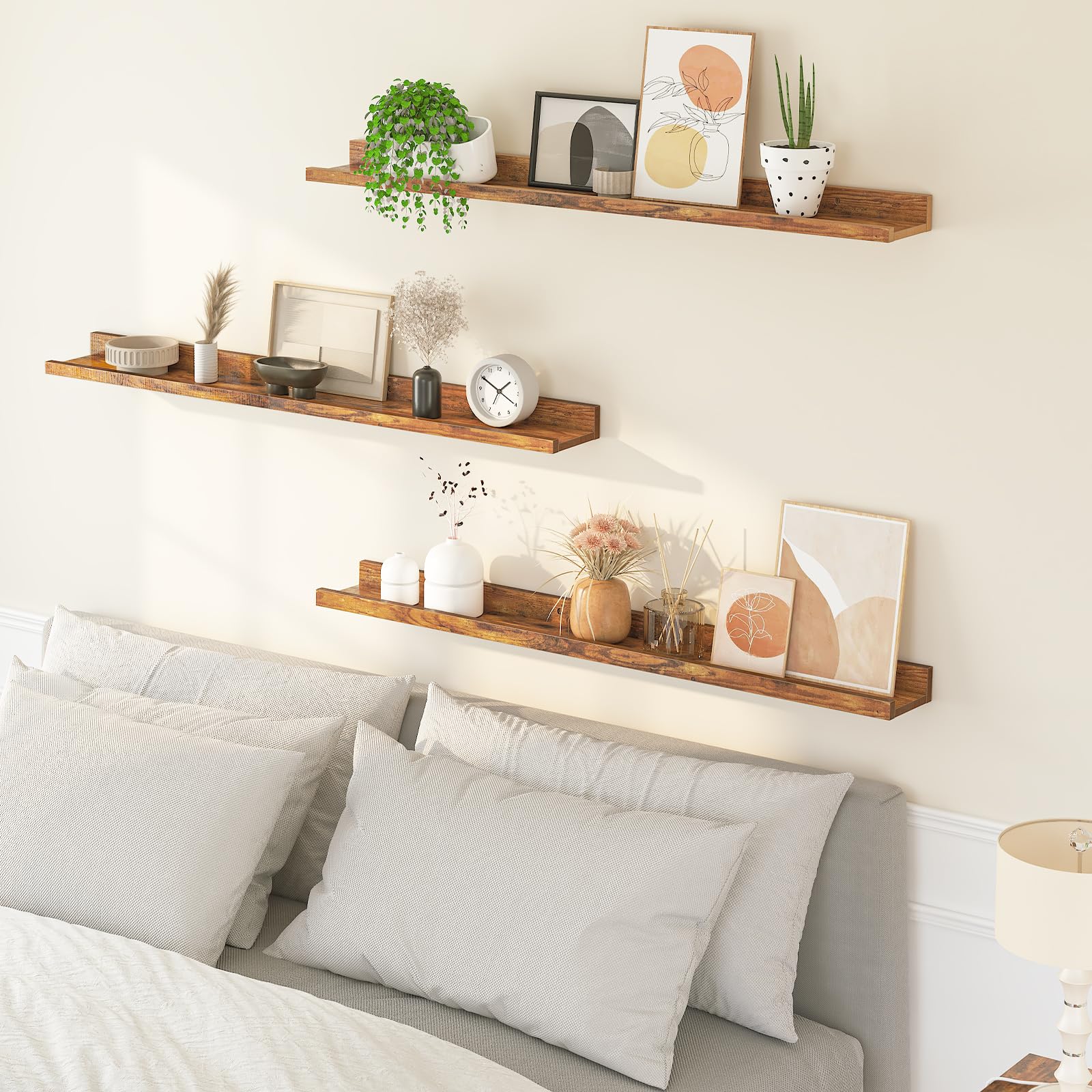 hoobro-storage-racks-tag-re-murale-marron-lot-de-3-longue image 5