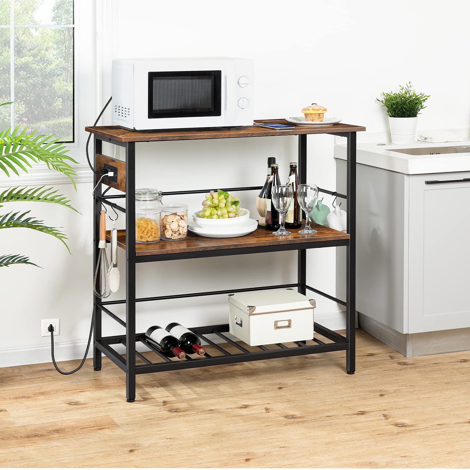 hoobro-lot-cuisine-90-cm-3-niveaux-marron-prise image 2