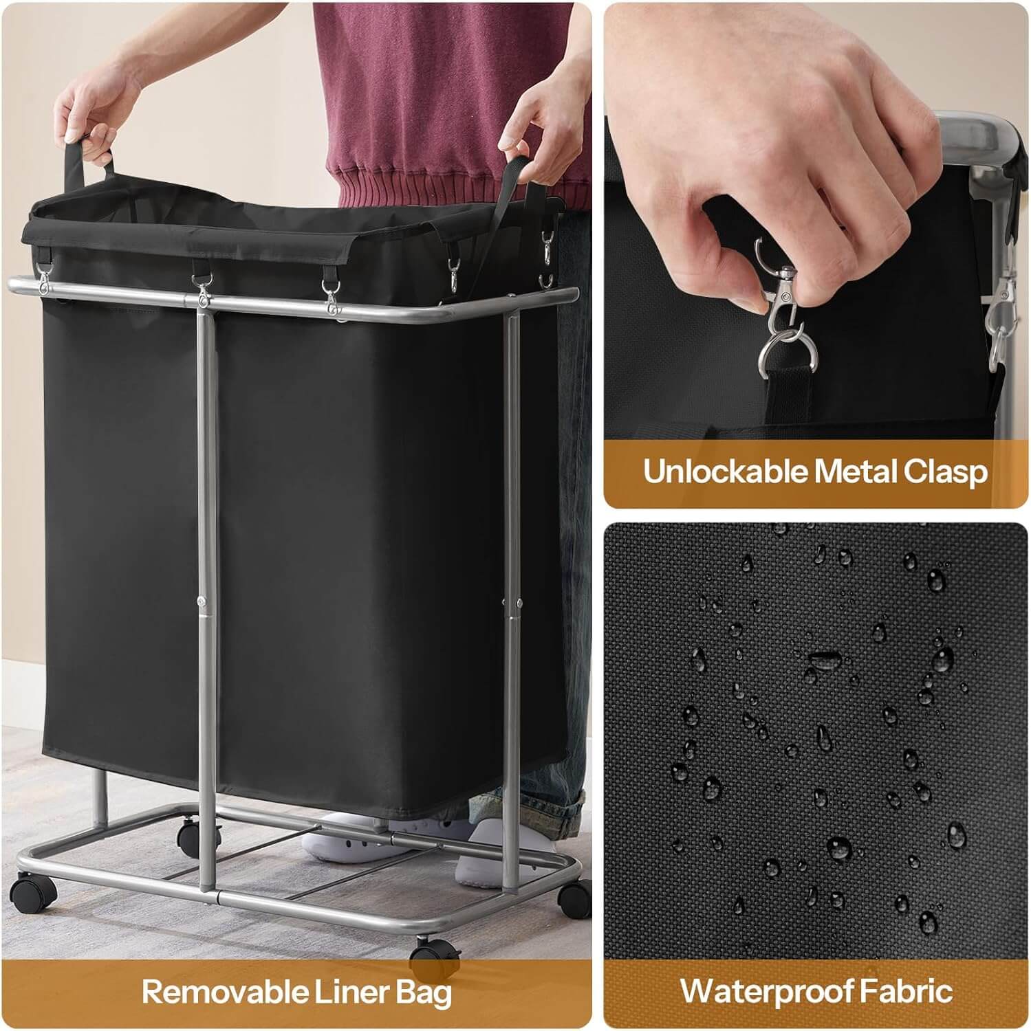 hoobro-panier-linge-170l-roulettes-noir-grande-capacit image 7