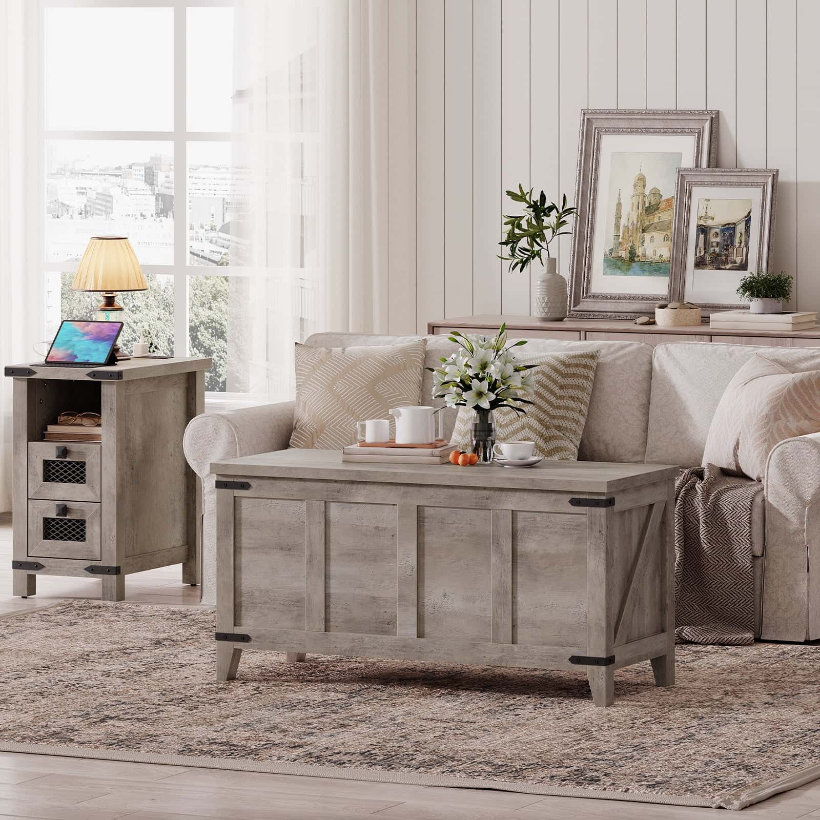 hoobro-coffre-de-rangement-greige-couvercle-pour-chambre image 5