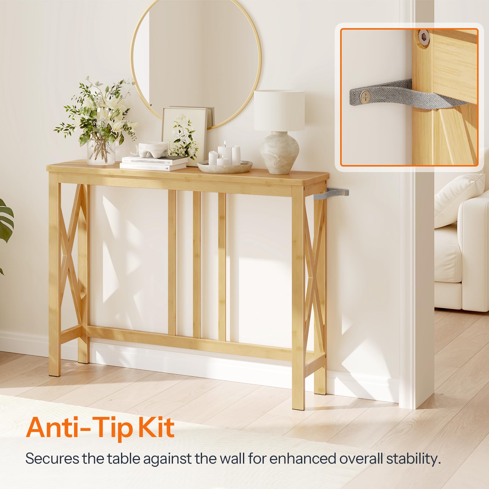 hoobro-console-table-console-bambou-troit-naturel image 7