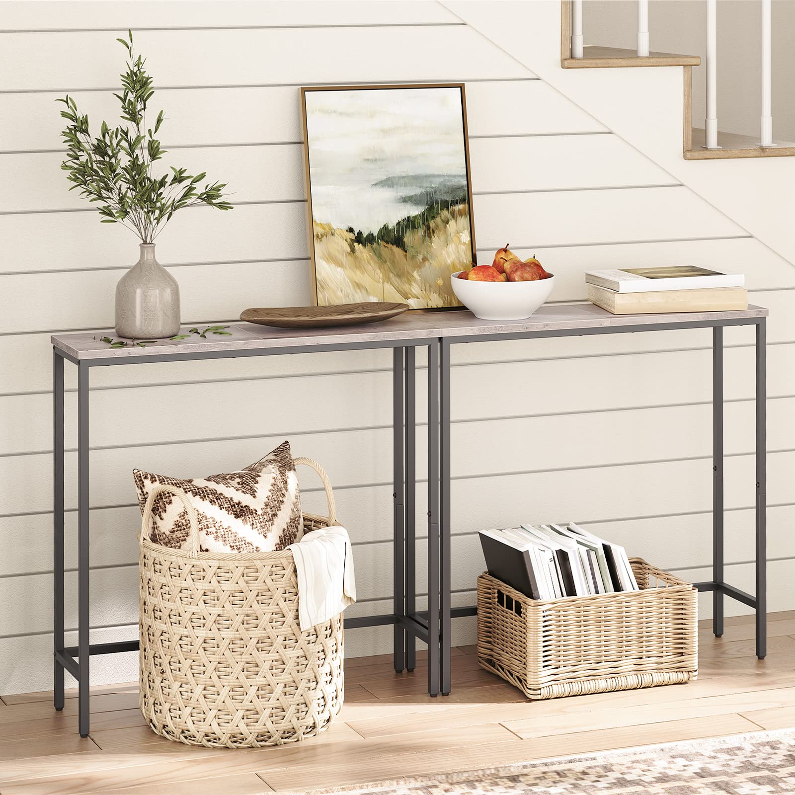 hoobro-console-entr-e-troite-75cm-greige-table-couloir image 7