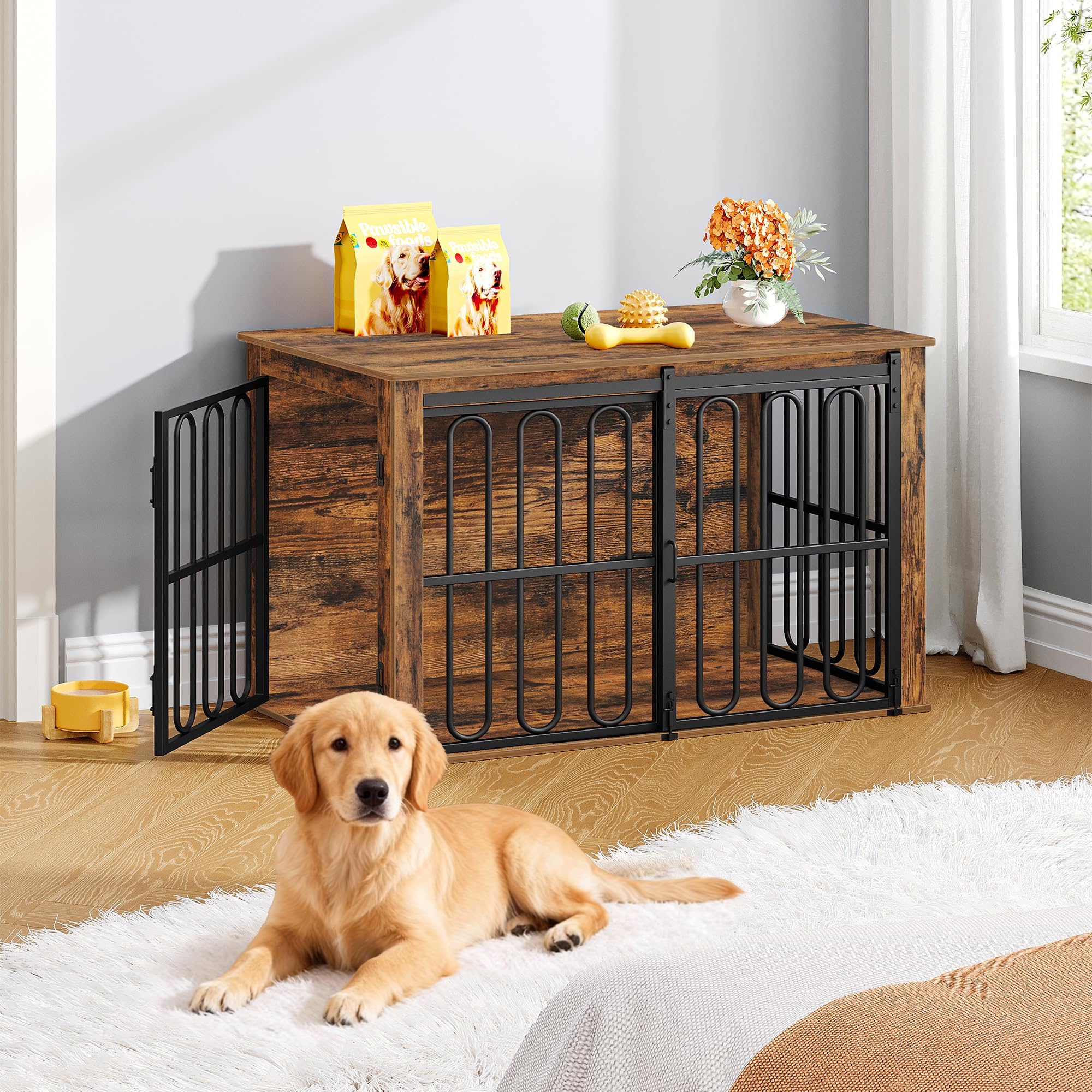hexcelen-cage-chien-marron-100-cm-table-d-appoint image 3