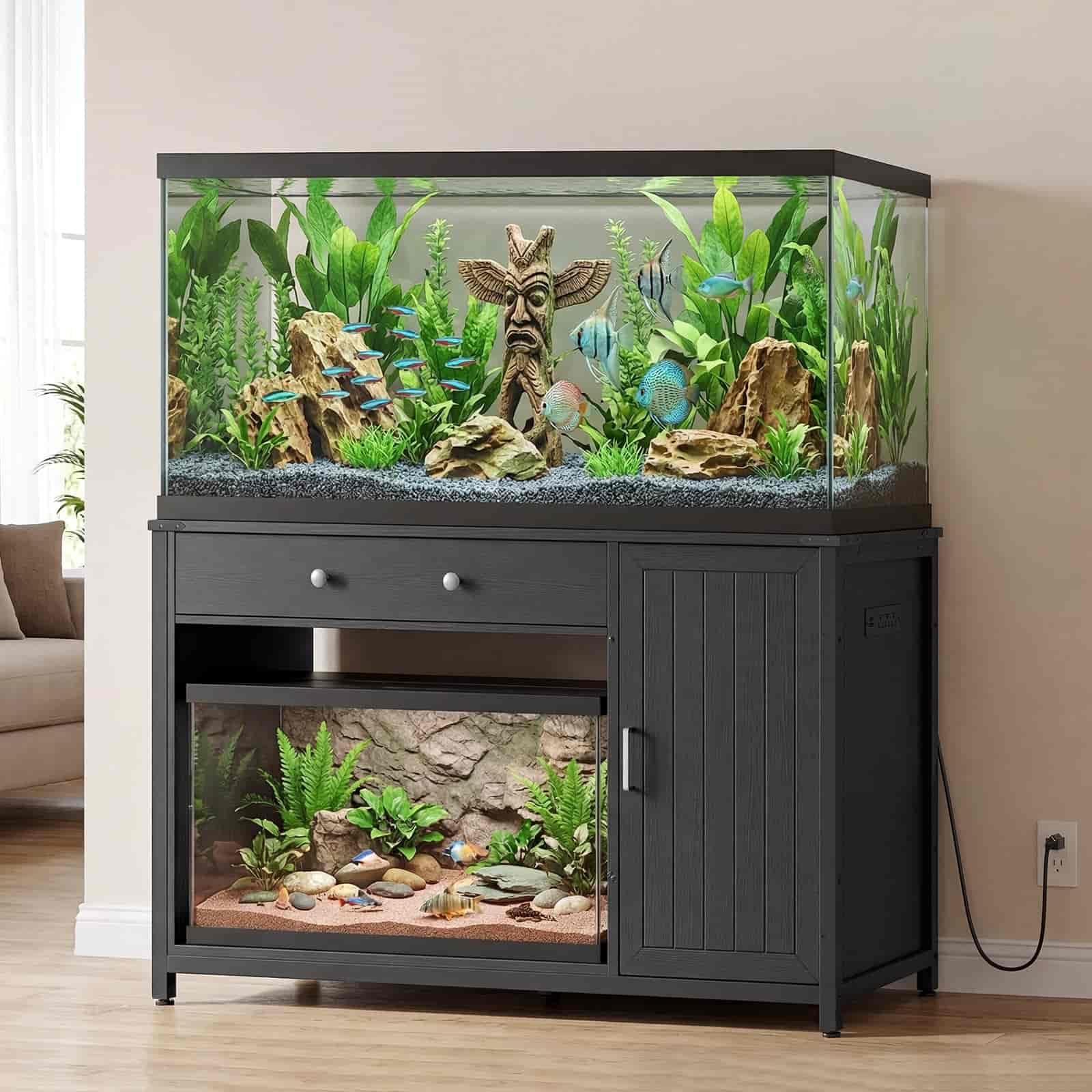 hoobro-meuble-aquarium-300l-noir-650lb-prise-usb-charge image 4