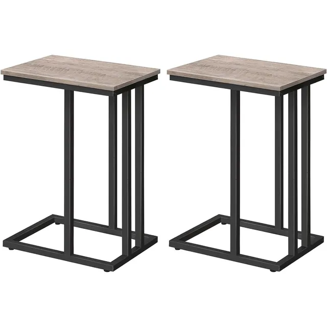 hoobro-side-tables-tables-appoint-en-c-greige-lot-de-2 image 1
