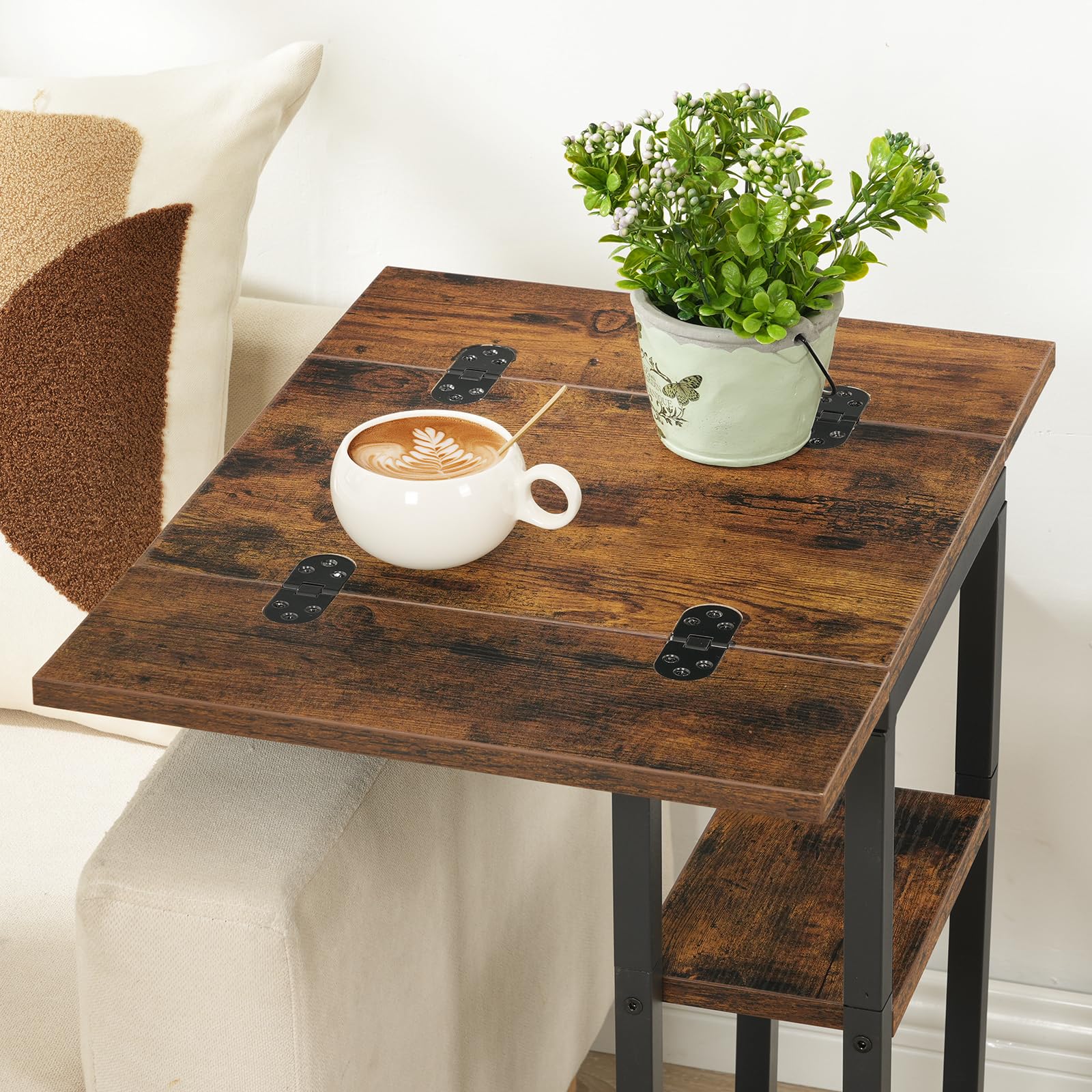 hoobro-table-d-appoint-en-c-pliable-bf29sf01-marron image 7