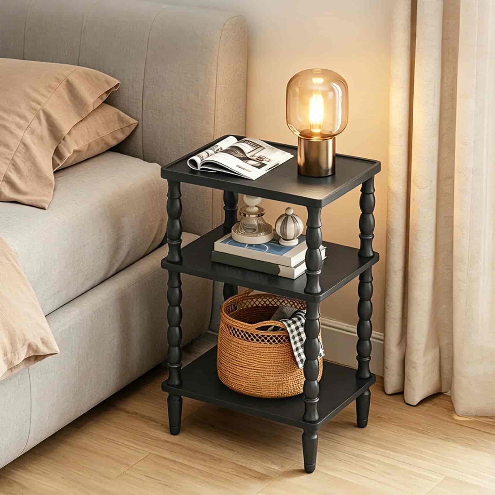 hoobro-side-tables-table-d-appoint-noire-petits-espaces image 2