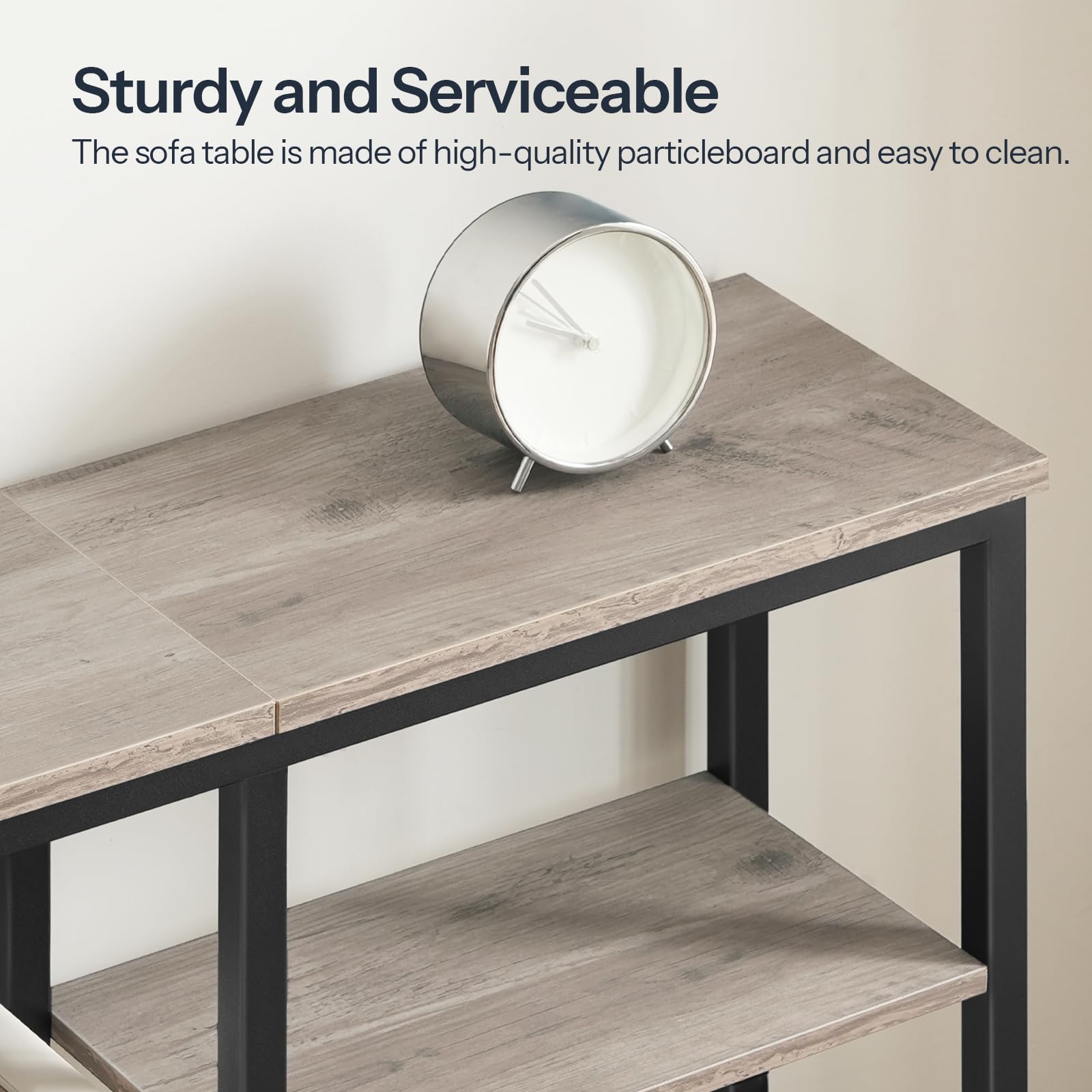 hoobro-console-table-4-niveaux-table-console-greige-troite image 8