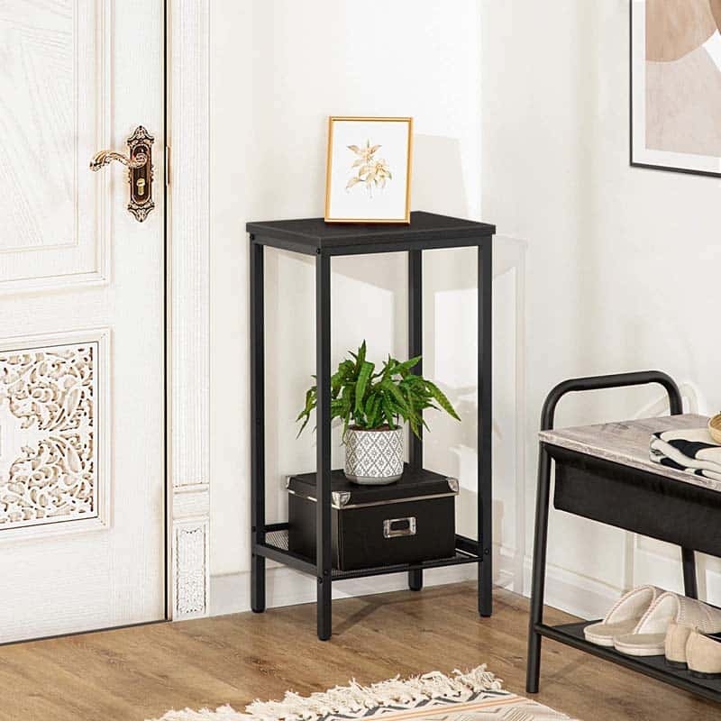 hoobro-side-tables-table-appoint-haute-noire-mesh-industriel image 2