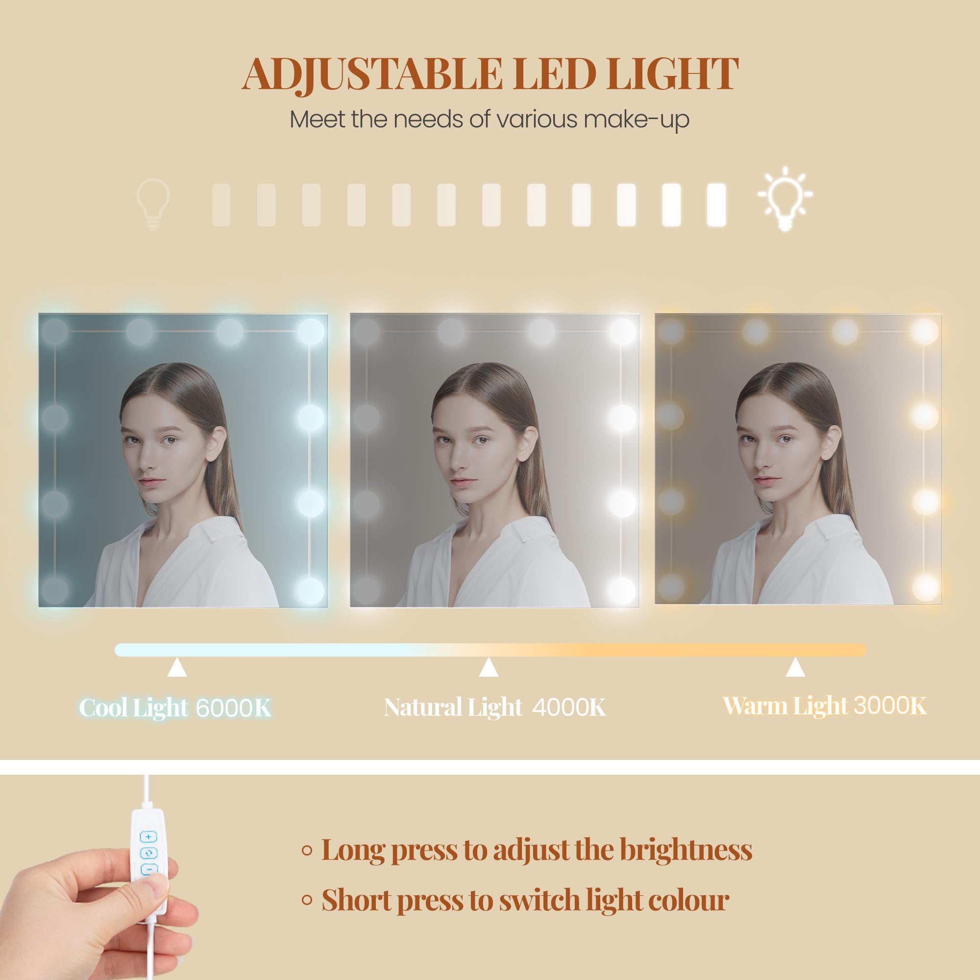 hexcelen-coiffeuses-avec-miroir-108-cm-blanche-led-5-tiroirs image 7