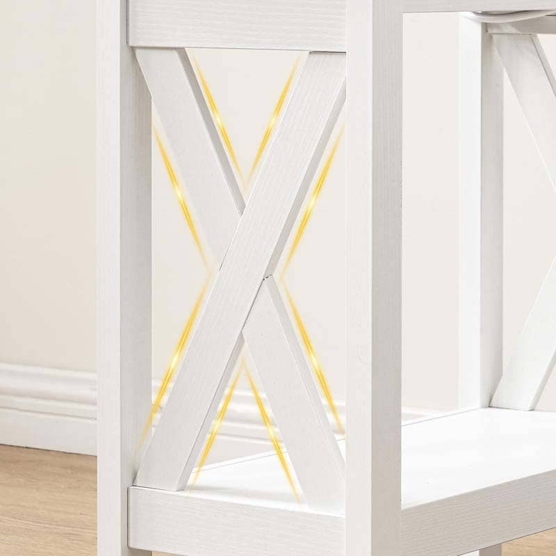 hoobro-table-chevet-bout-canap-blanc-prise-usb-2-niveaux image 7