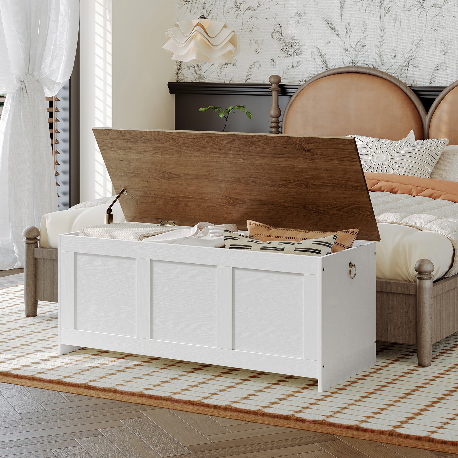 hoobro-storage-benches-coffre-bois-blanc-99-cm image 4