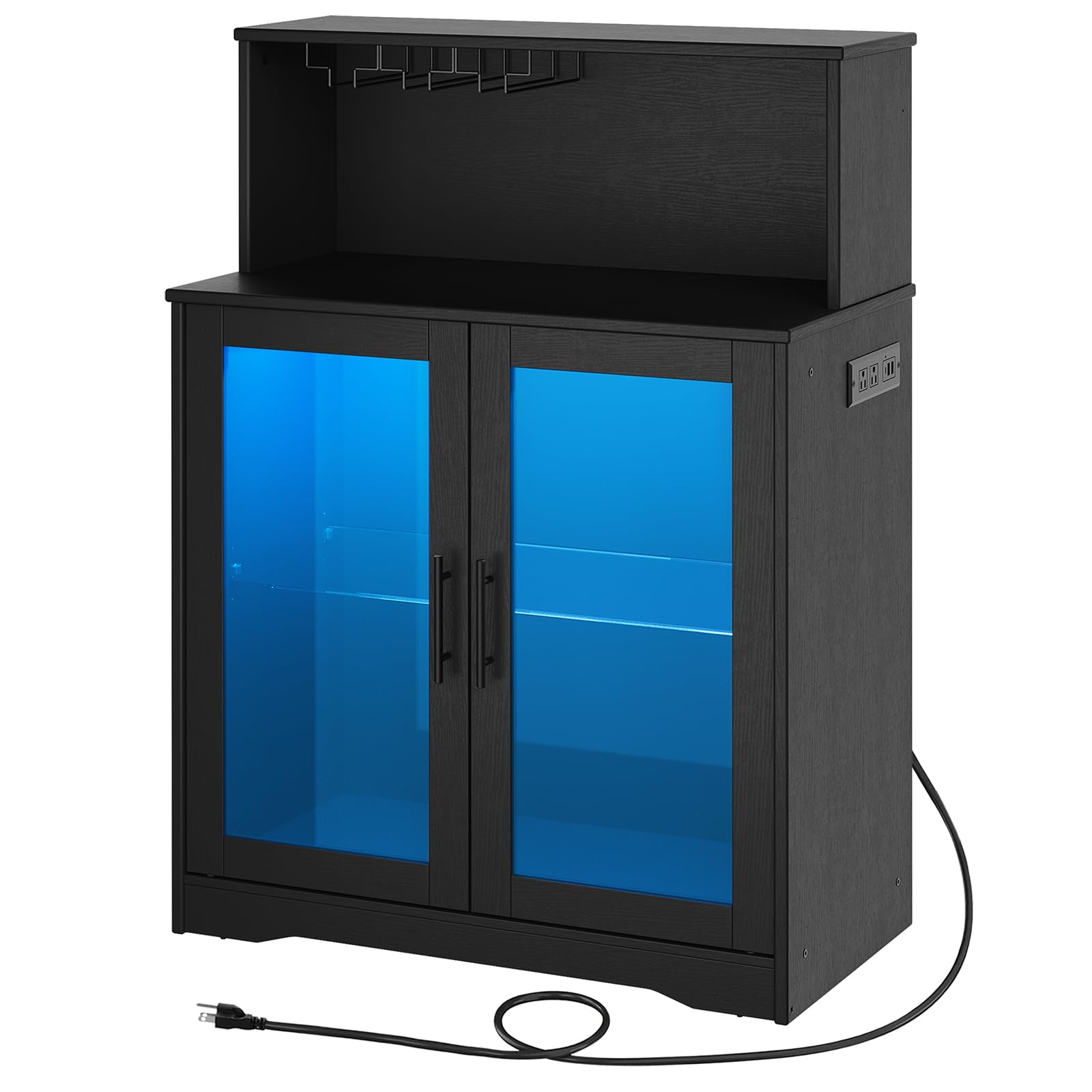hoobro-beverage-counters-armoire-bar-noire-led-verres image 3