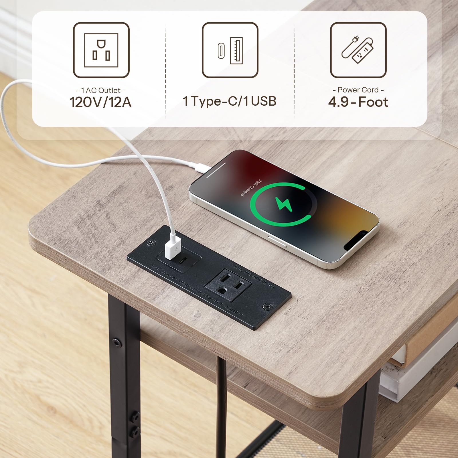 hoobro-bg366ubz01-table-d-appoint-prise-greige image 6