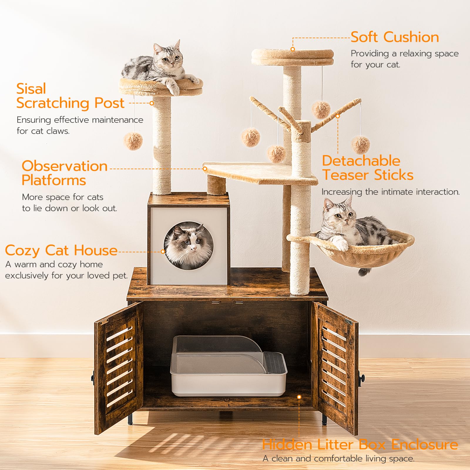 hoobro-arbre-chat-bois-marron-cache-liti-re image 6