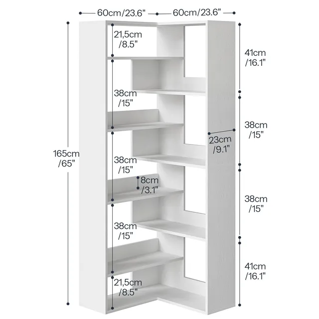 hoobro-biblioth-que-angle-blanche-9-niveaux image 1