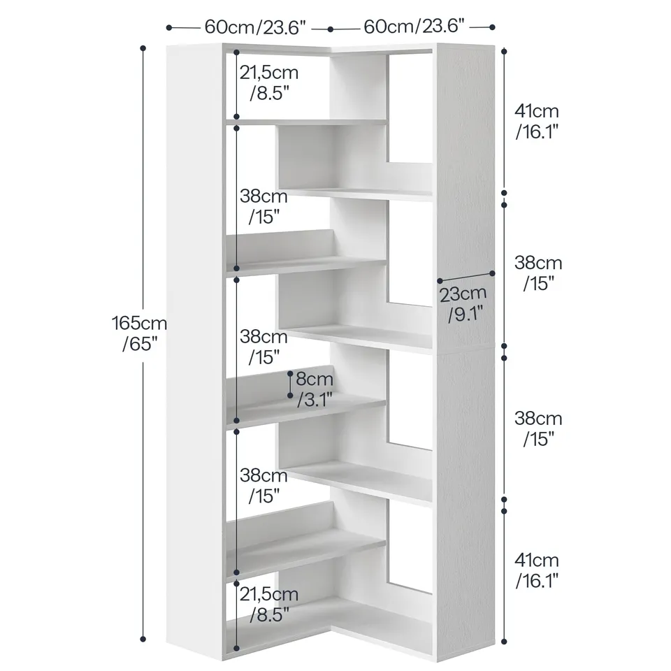 hoobro-biblioth-que-angle-blanche-9-niveaux image 1