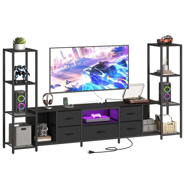 hoobro-meuble-tv-noir-65-75-pouces-led-rgb-avec-prise image 1