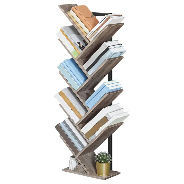 hoobro-bookshelves-biblioth-que-arbre-9-tag-res-gr-ge image 1