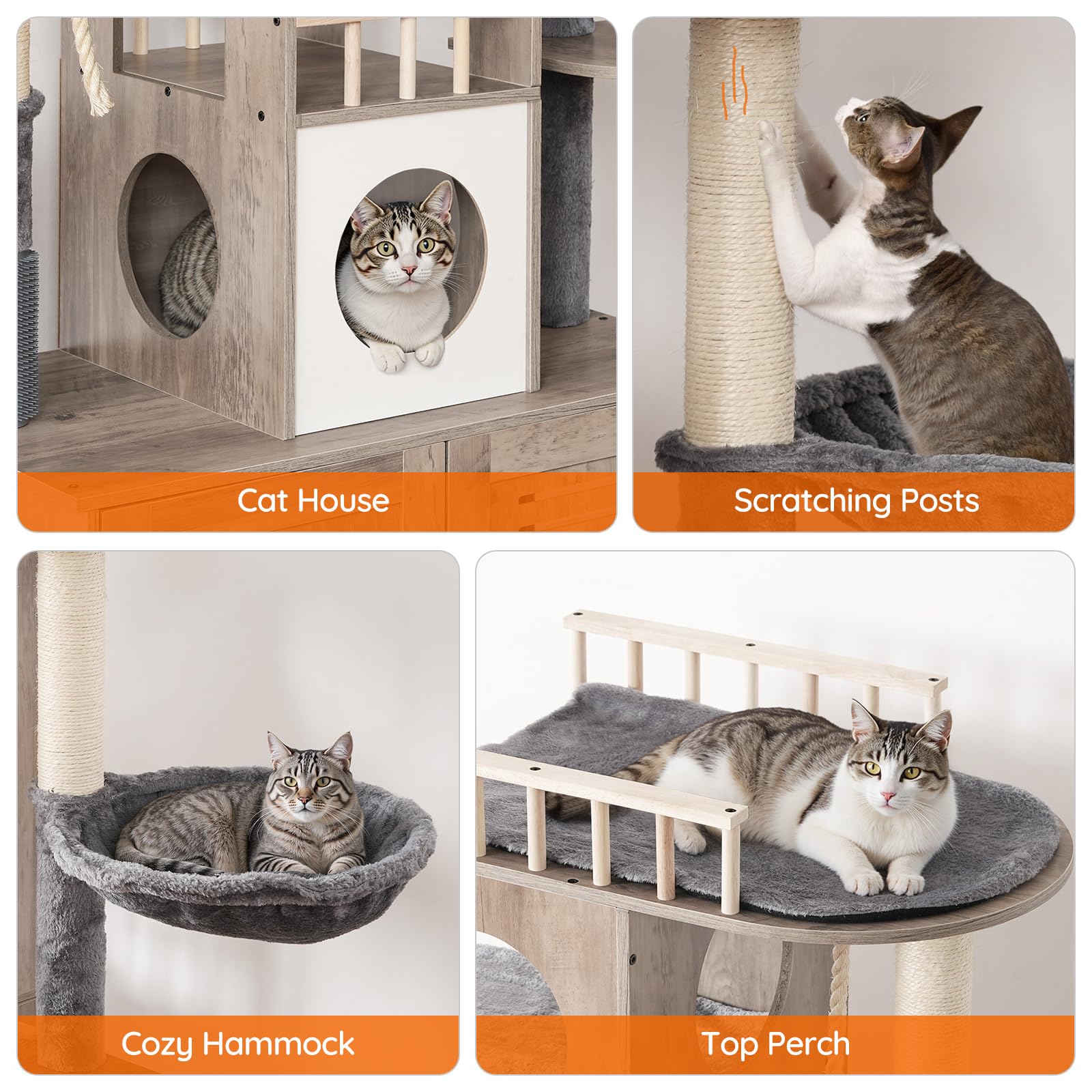hoobro-pet-furniture-arbre-chat-greige-cache-liti-re-hamac image 7