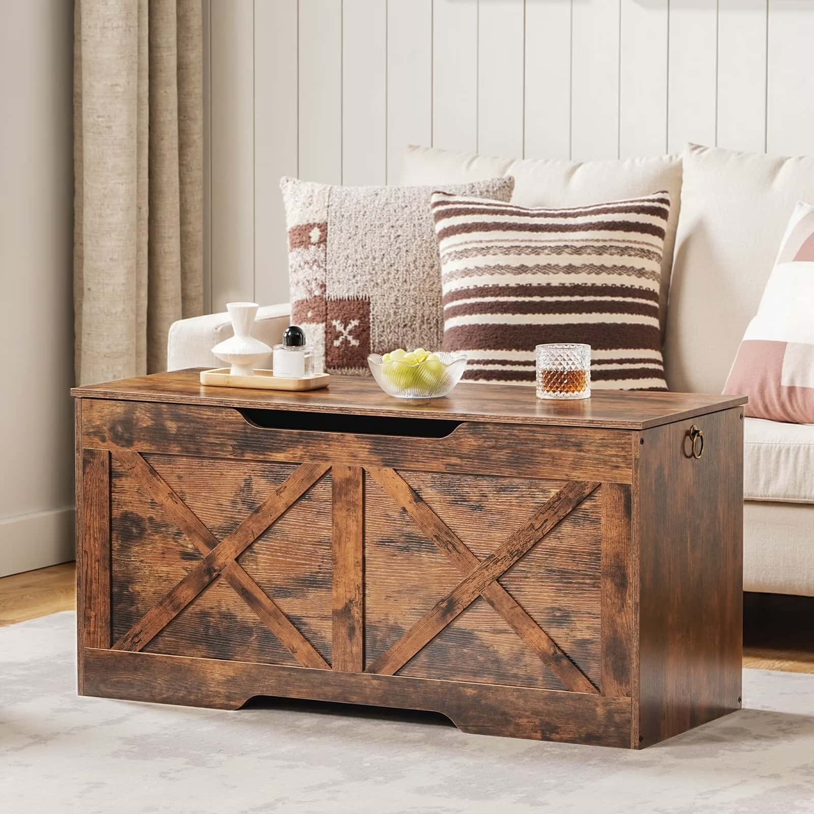hoobro-banc-coffre-100-cm-marron-coffre-de-rangement image 5